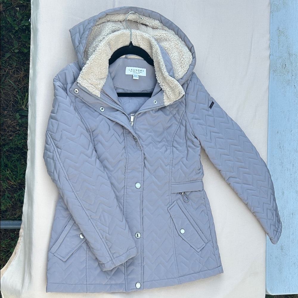 Laundry By Shelli Segal Gray Quilted Jacket
